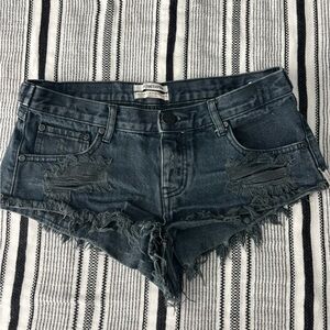 One Teaspoon Frayed Jean Shorts